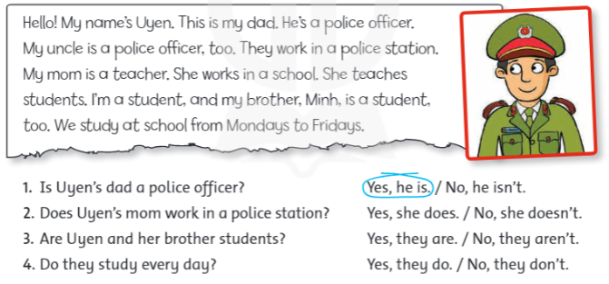 Tiếng Anh lớp 4 Review 1 trang 28 Family and Friends 2 1