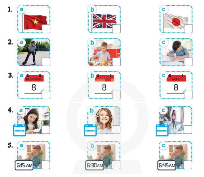 Tiếng Anh lớp 4 Review 1 trang 40, 41 Global Success 0 1