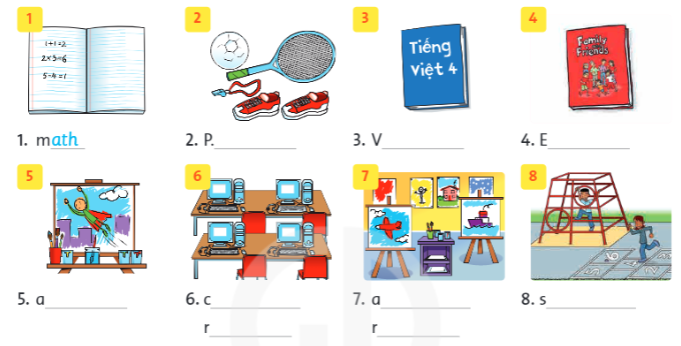 Tiếng Anh lớp 4 Review 2 trang 50 Family and Friends 2 1