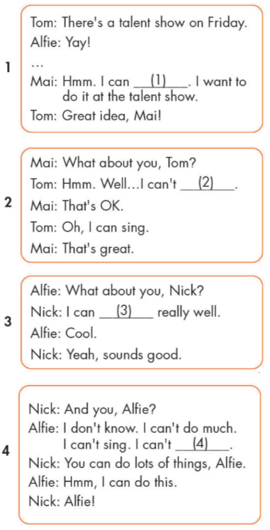 Tiếng Anh lớp 4 Unit 2 lesson 1 trang 20 iLearn Smart Start 7 2