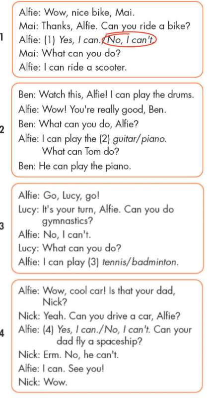 Tiếng Anh lớp 4 Unit 2 lesson 3 trang 26 iLearn Smart Start 7 1