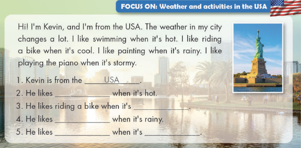 Tiếng Anh lớp 4 Unit 3 Geography trang 43 iLearn Smart Start 4 1