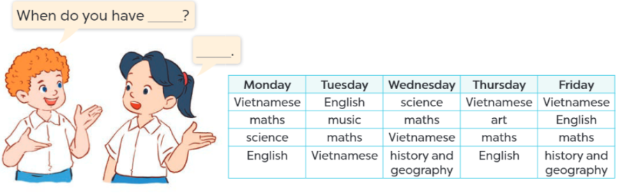 Tiếng Anh lớp 4 Unit 7 lesson 2 trang 52, 53 Global Success 2 1