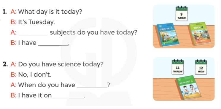 Tiếng Anh lớp 4 Unit 7 lesson 2 trang 52, 53 Global Success 4 1