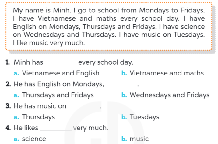 Tiếng Anh lớp 4 Unit 7 lesson 3 trang 54, 55 Global Success 3 1