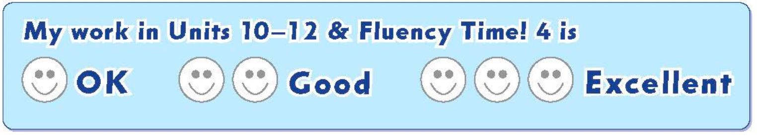 Tiếng anh lớp 5 Fluency Time! 4 lesson Two trang 99 Family and Friends 4 1