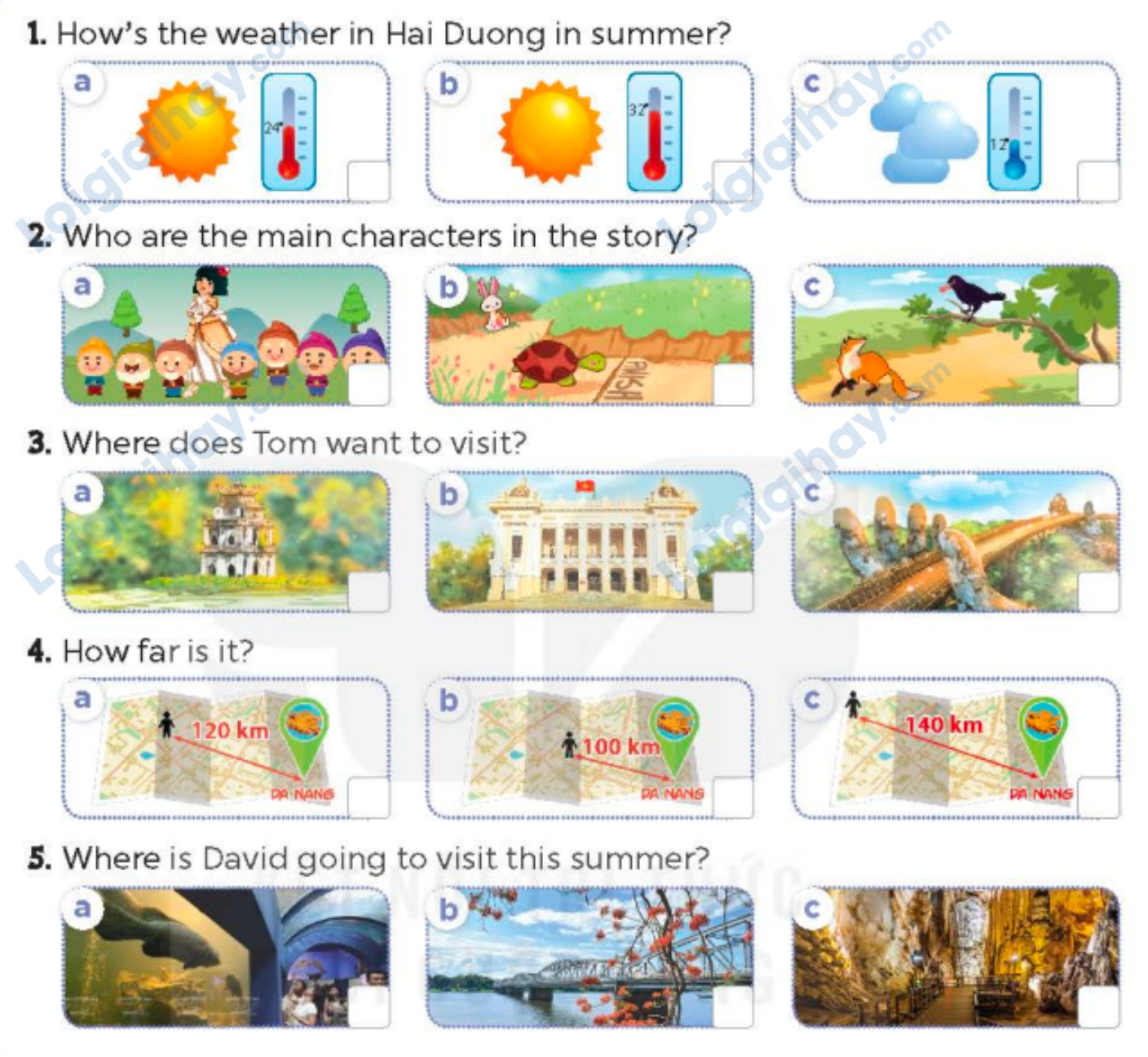 Tiếng anh lớp 5 Review 4 trang 70, 71 Global Success 0 1