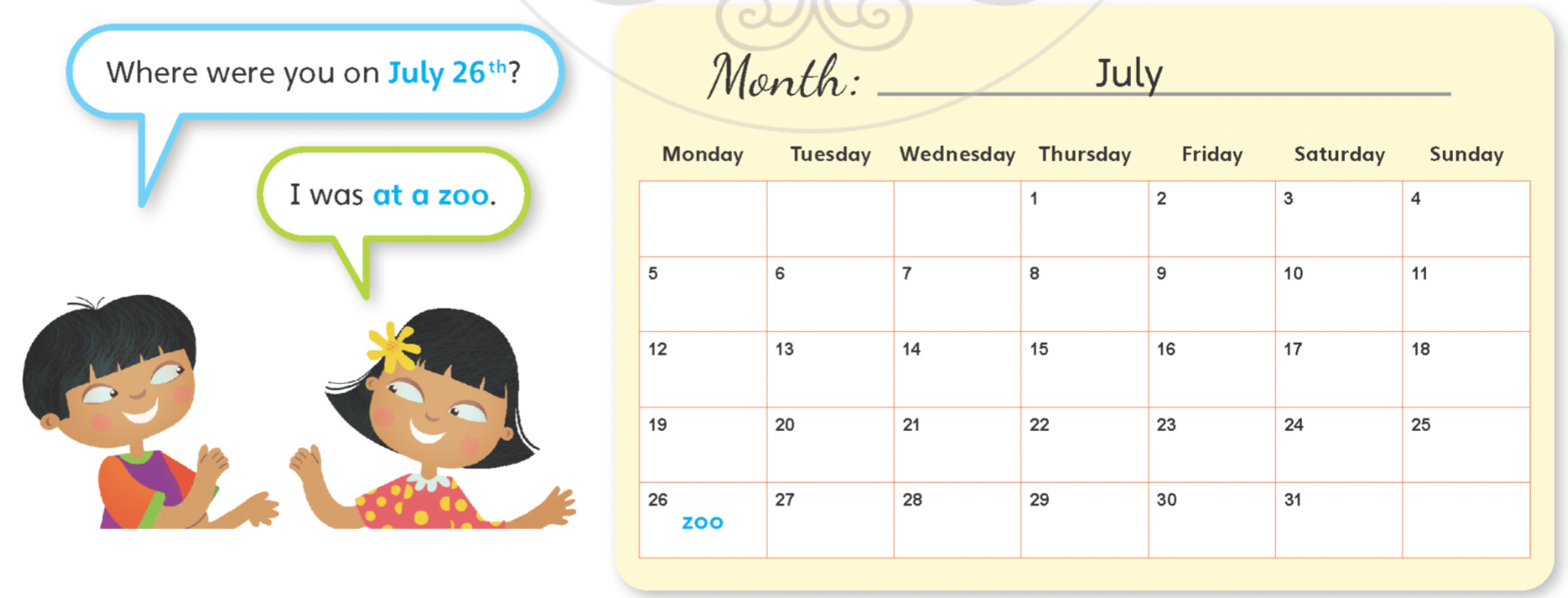 Tiếng anh lớp 5 Unit 0 lesson 7 trang 12 Explore Our World 3 1