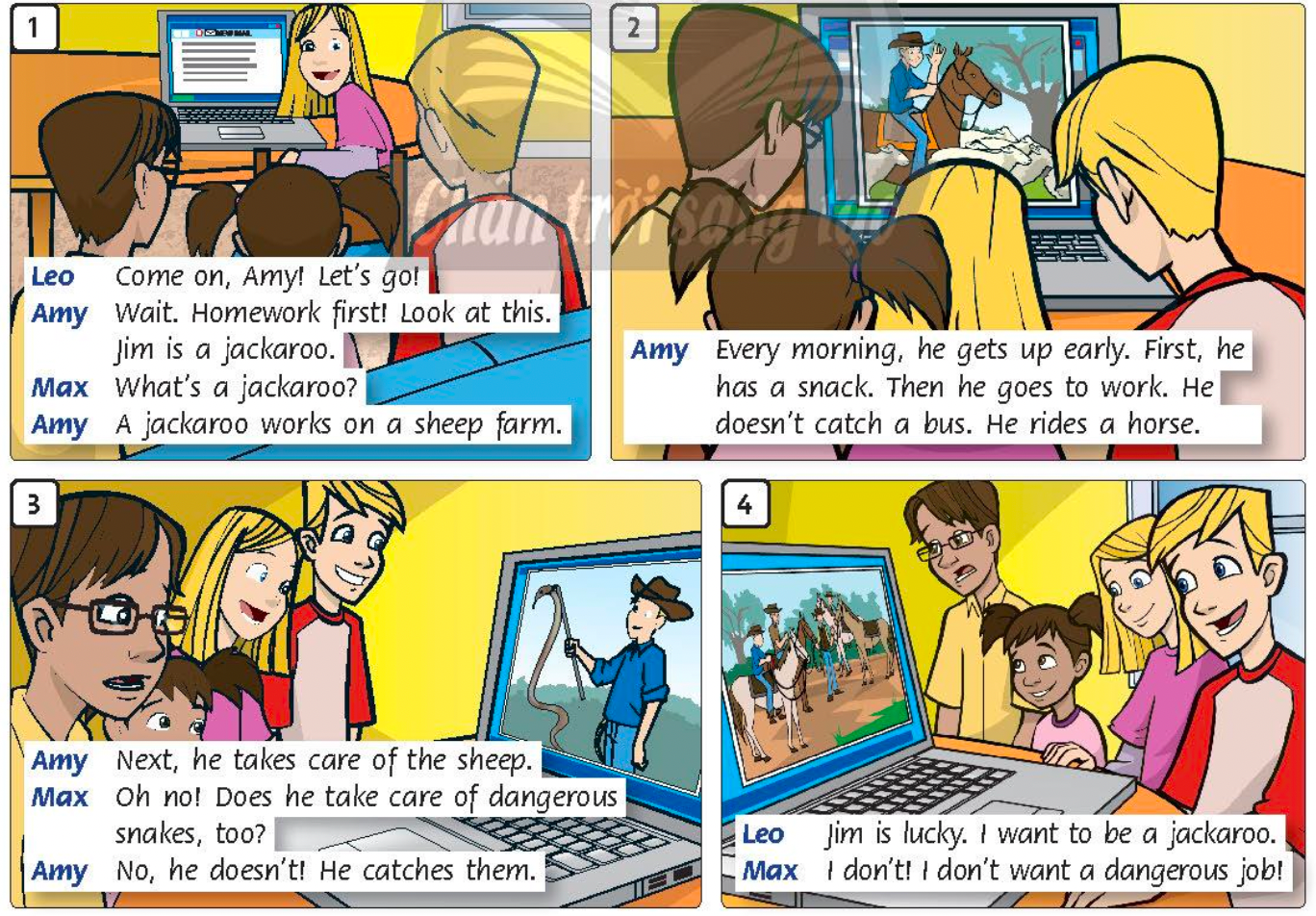 Tiếng anh lớp 5 Unit 1 lesson One trang 8 Family and Friends 2 1