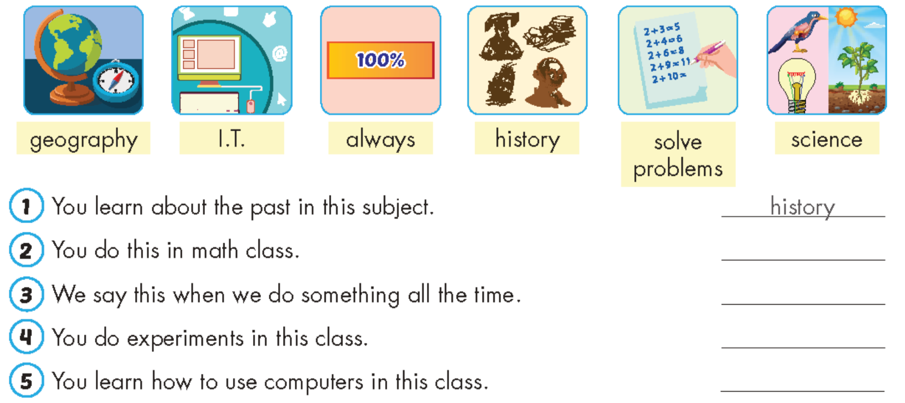 Tiếng anh lớp 5 Unit 1 Review and Practice trang 18 iLearn Smart Start 1 1