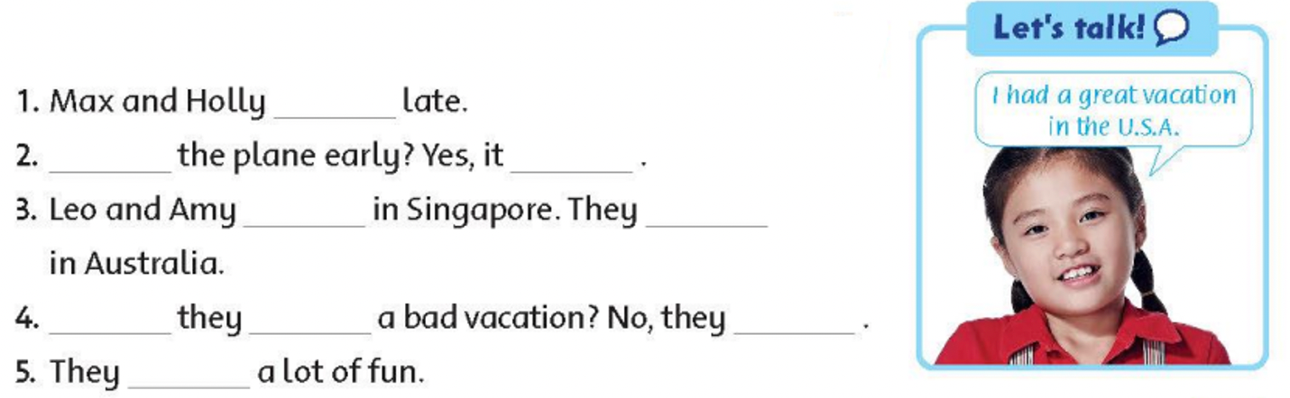 Tiếng anh lớp 5 Unit 5 lesson Two trang 37 Family and Friends 3 1