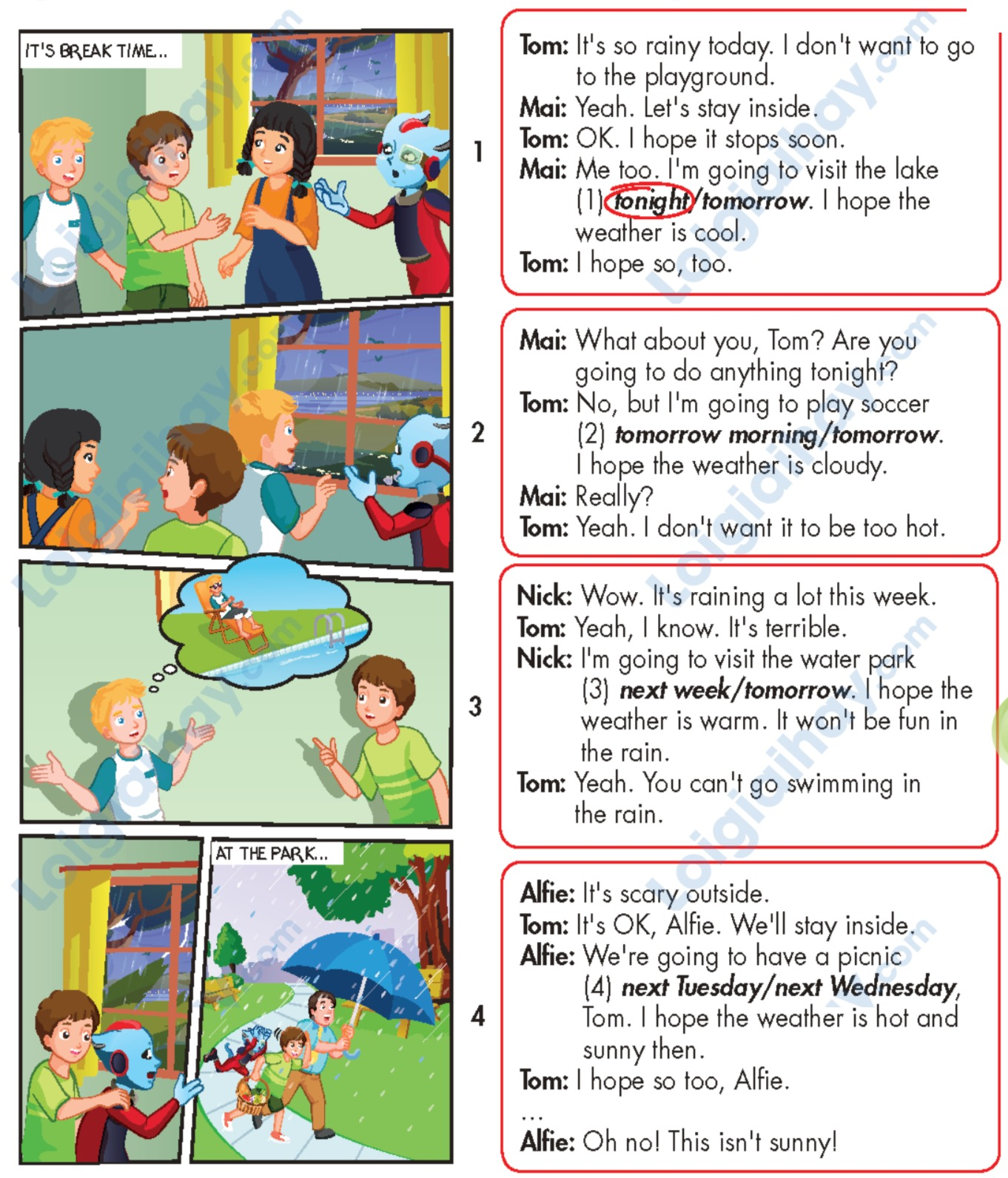 Tiếng anh lớp 5 Unit 8 lesson 1 trang 106 iLearn Smart Start 7 1