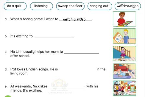 Unit 10. Leisure activities - SBT Tiếng Anh 5 - Phonics Smart 1 1