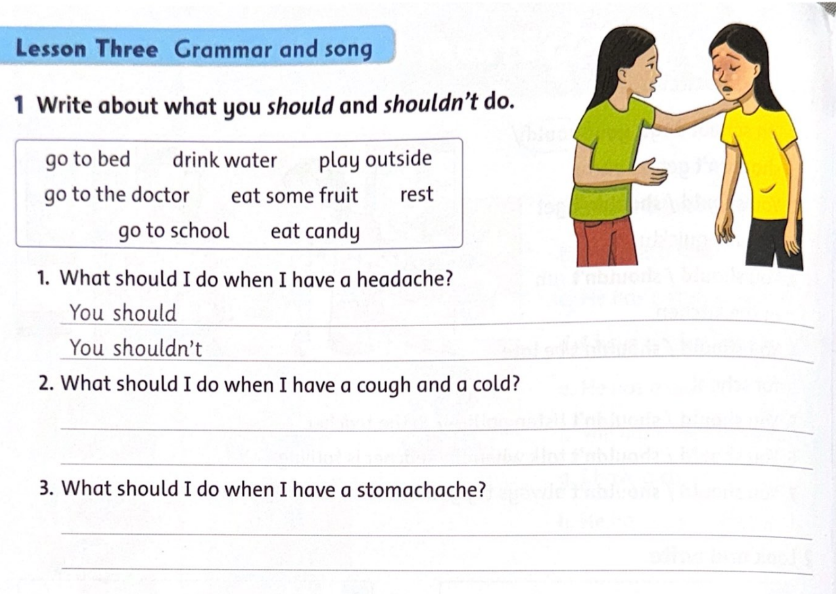 Unit 10: What's the matter? - SBT Tiếng Anh 5 - Family and Friends 4 1