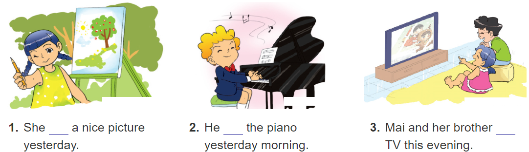 Unit 10. Where were you yesterday? trang 40 Sách bài tập (SBT) Tiếng Anh 4 mới 1 1