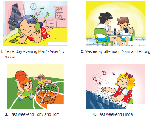 Unit 10. Where were you yesterday? trang 40 Sách bài tập (SBT) Tiếng Anh 4 mới 10 1