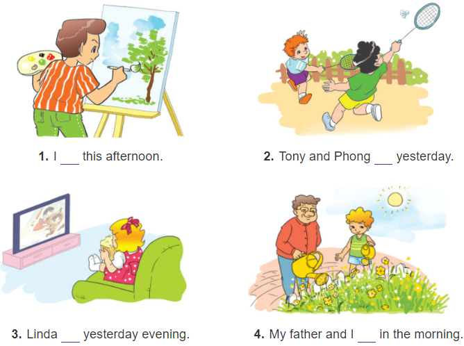 Unit 10. Where were you yesterday? trang 40 Sách bài tập (SBT) Tiếng Anh 4 mới 3 1