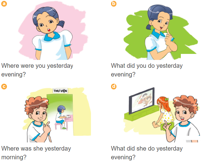 Unit 10. Where were you yesterday? trang 40 Sách bài tập (SBT) Tiếng Anh 4 mới 6 1