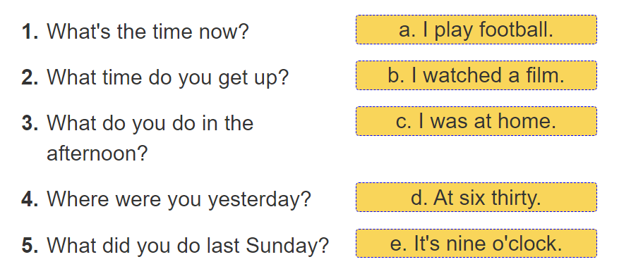 Unit 11. What time is it? trang 44 Sách bài tập (SBT) Tiếng Anh 4 mới 4 1