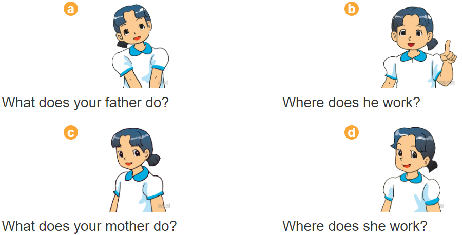 Unit 12. What does your father do? trang 48 Sách bài tập (SBT) Tiếng Anh 4 mới 5 1