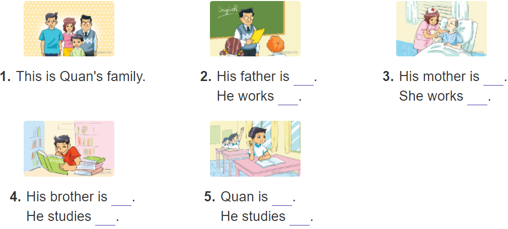 Unit 12. What does your father do? trang 48 Sách bài tập (SBT) Tiếng Anh 4 mới 9 1