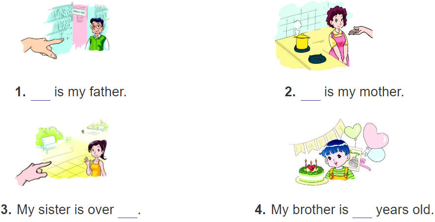 Unit 14. What does he look like? trang 56 Sách bài tập (SBT) Tiếng Anh 4 mới 1 1