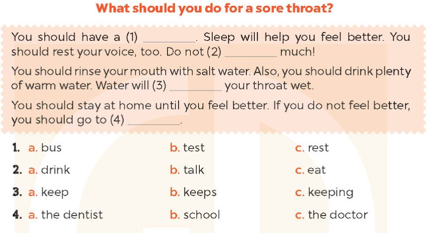 Unit 15. Our health - SBT Tiếng Anh 5 - Global Success 8 1