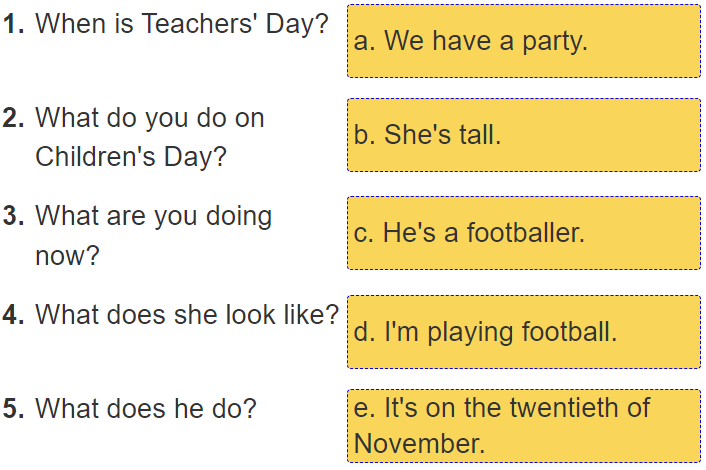 Unit 15. When's Children's Day? trang 60 Sách bài tập (SBT) Tiếng Anh 4 mới 4 1