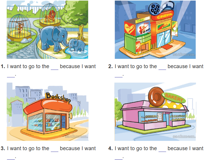 Unit 16. Let's go to the bookshop trang 64 Sách bài tập (SBT) Tiếng Anh 4 mới 10 1