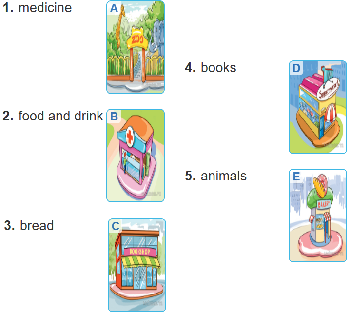 Unit 16. Let's go to the bookshop trang 64 Sách bài tập (SBT) Tiếng Anh 4 mới 2 1