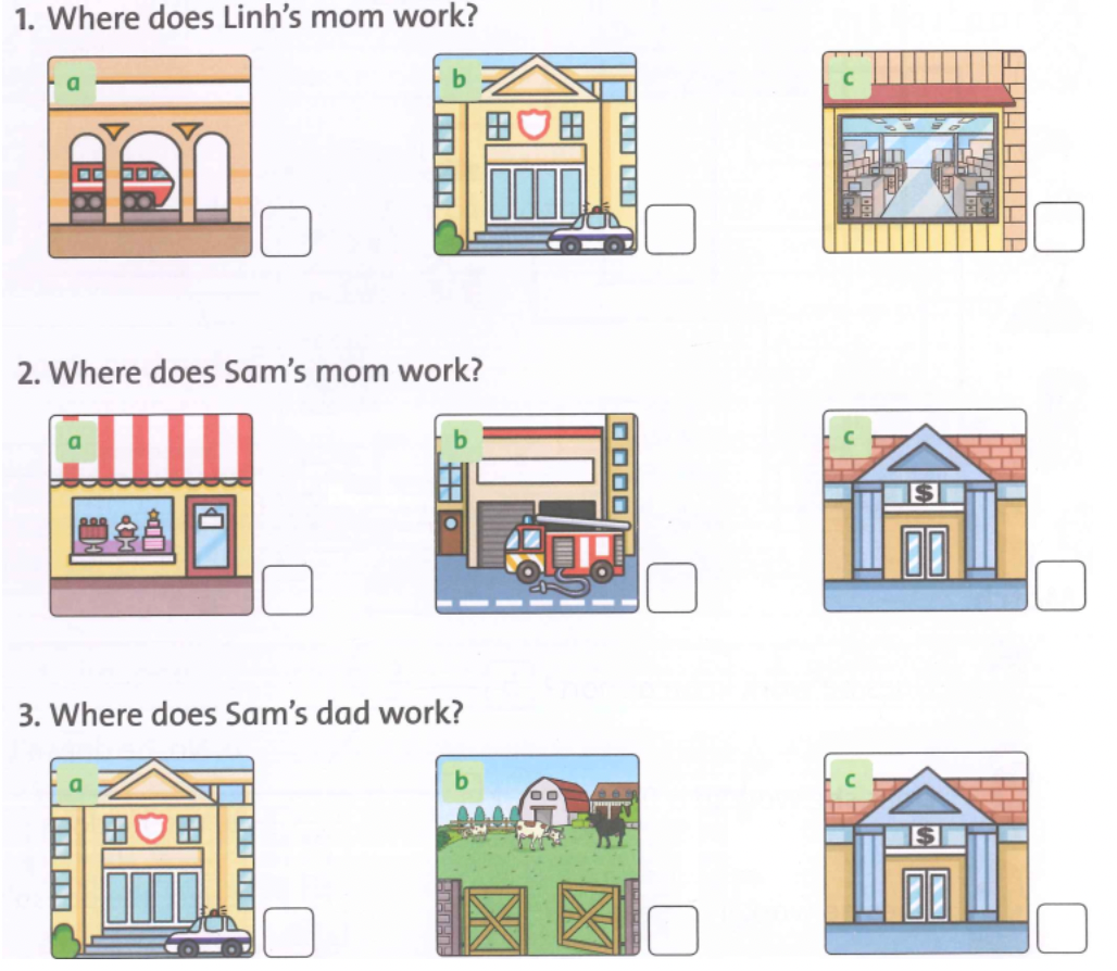 Unit 2. Does he work in a police station? - SBT Tiếng Anh 4 - Family and Friends 5 1