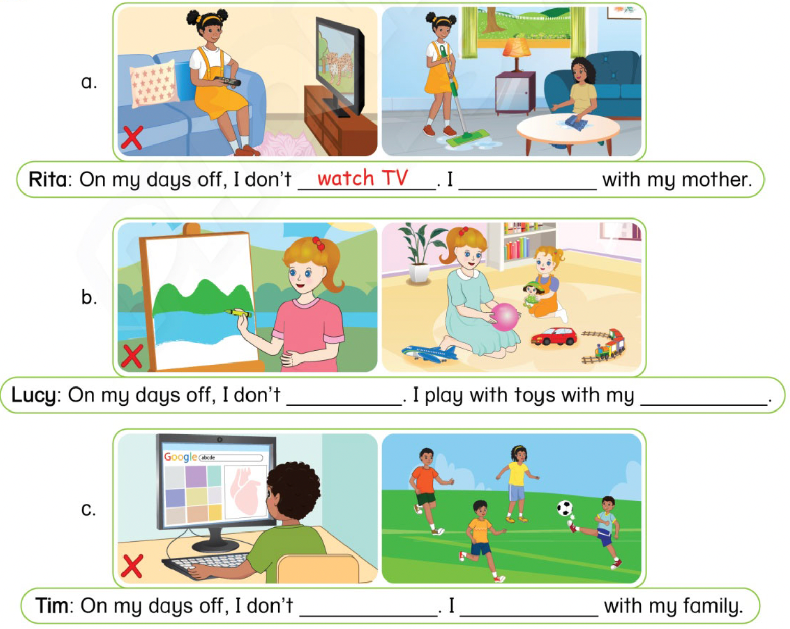 Unit 2. Family and Friends - SBT Tiếng Anh 4 - Phonics Smart 15 1