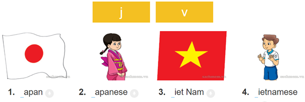 Unit 2. I'm from Japan trang 8 Sách bài tập (SBT) Tiếng Anh 4 mới 0 1