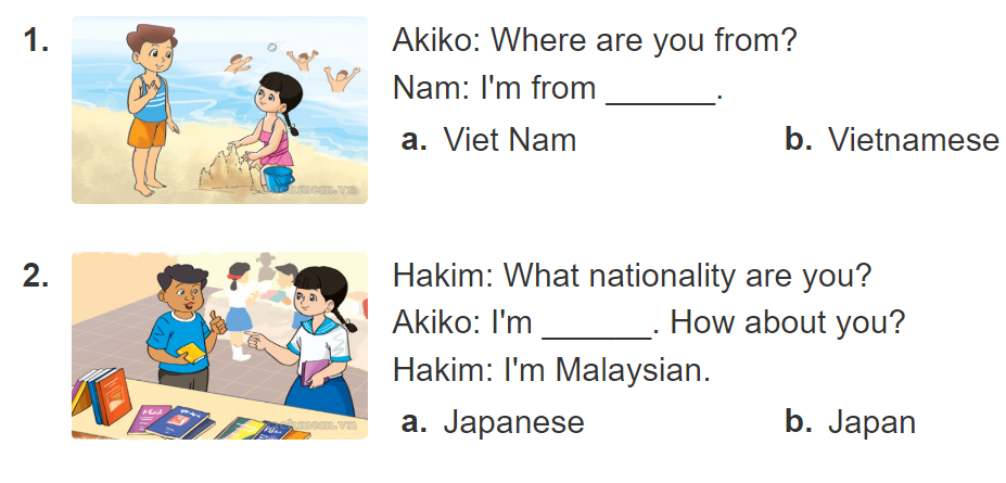 Unit 2. I'm from Japan trang 8 Sách bài tập (SBT) Tiếng Anh 4 mới 1 1