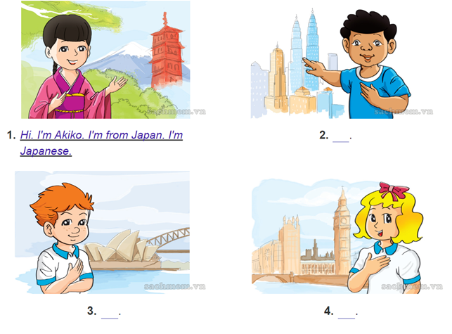 Unit 2. I'm from Japan trang 8 Sách bài tập (SBT) Tiếng Anh 4 mới 9 1