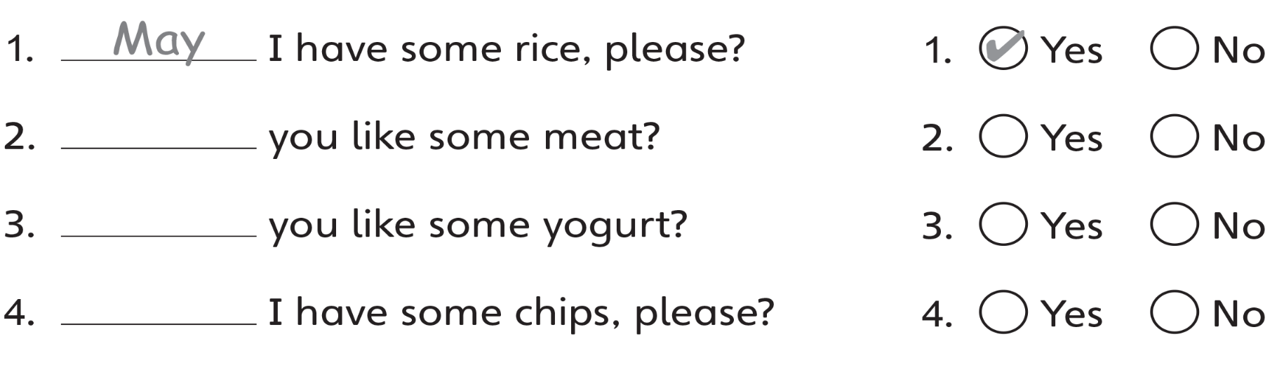 Unit 2. Let's eat! - SBT Tiếng Anh 5 - Explore Our World 4 1