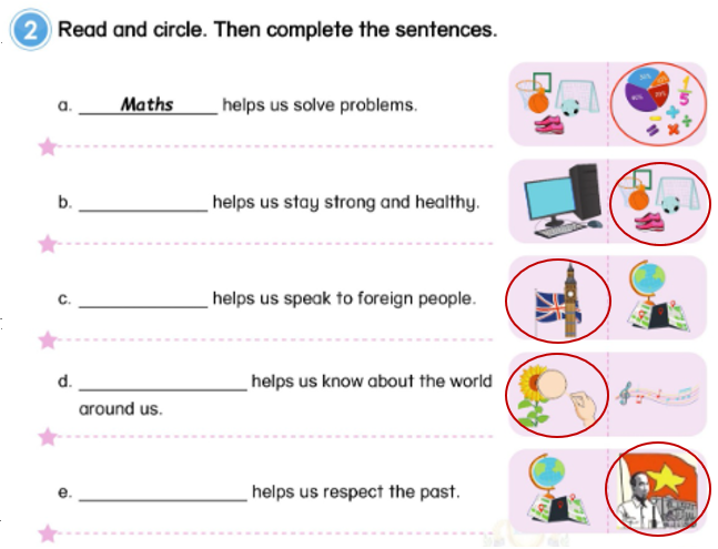 Unit 2. School activities - SBT Tiếng Anh 5 - Phonics Smart 15 2