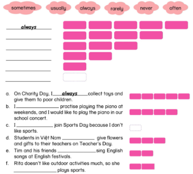 Unit 2. School activities - SBT Tiếng Anh 5 - Phonics Smart 2 1