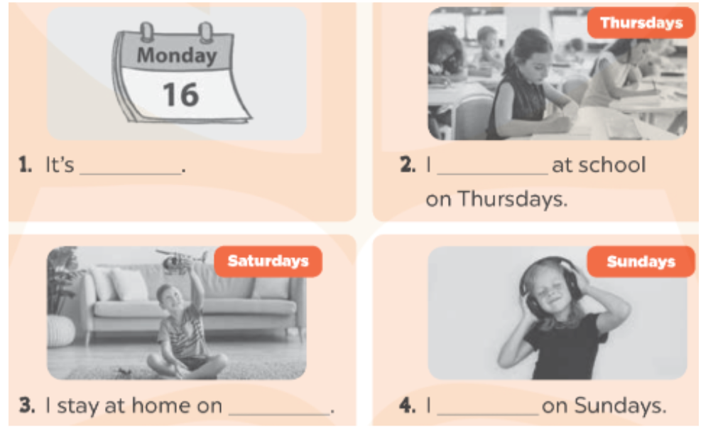 Unit 3. My week - SBT Tiếng Anh 4 - Global Success 2 1