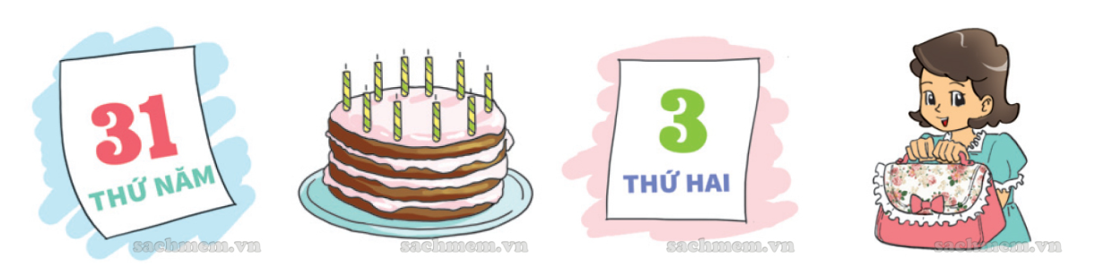 Unit 3. What day is it today? trang 12 Sách bài tập (SBT) Tiếng Anh 4 mới 0 1