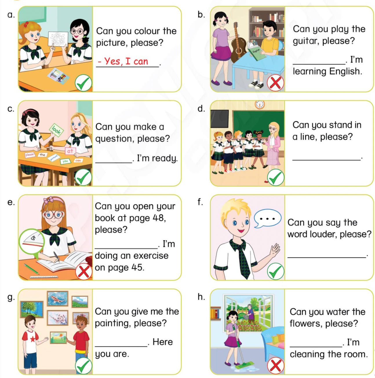 Unit 4. School activities - SBT Tiếng Anh 4 - Phonics Smart 11 1