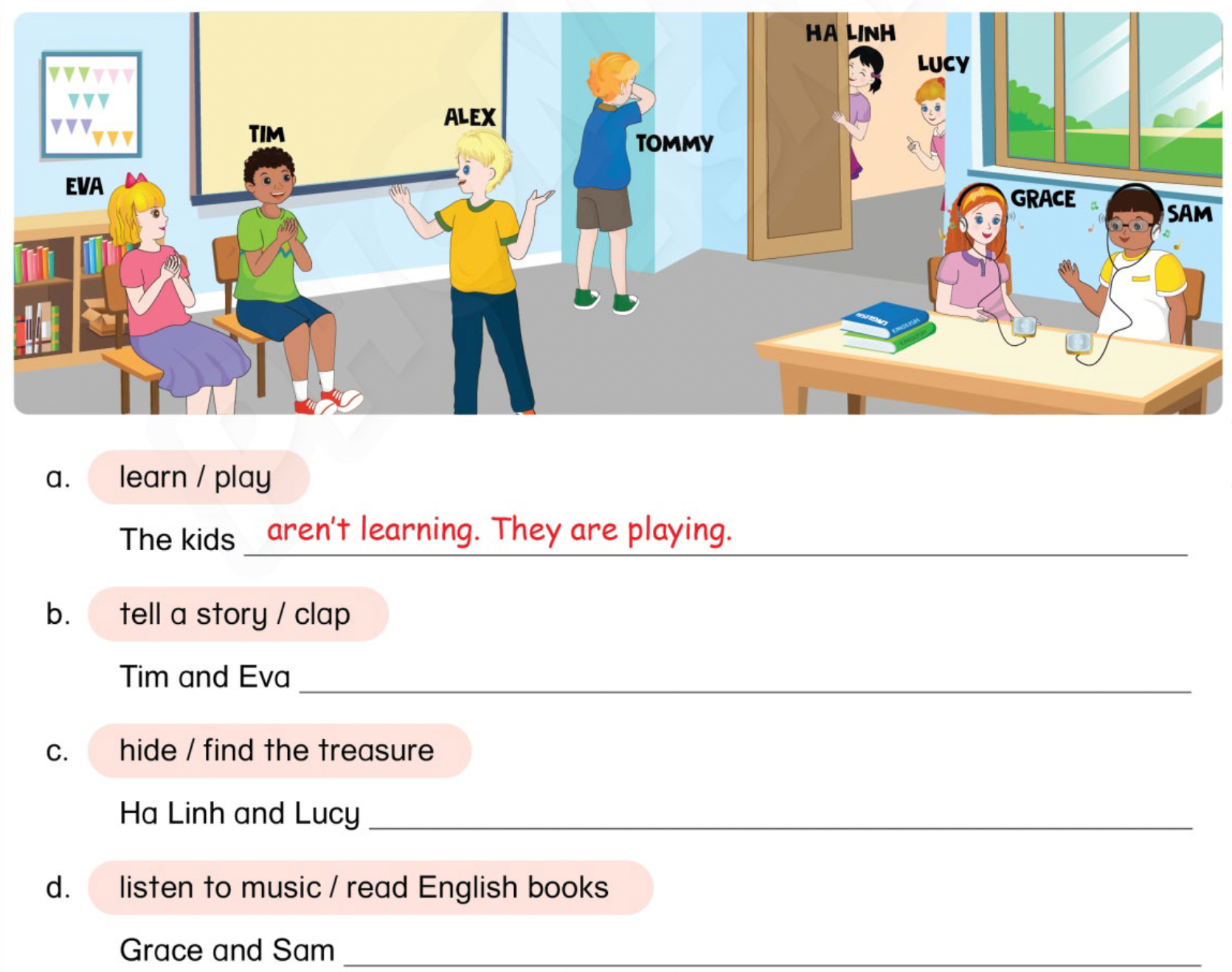 Unit 4. School activities - SBT Tiếng Anh 4 - Phonics Smart 7 1