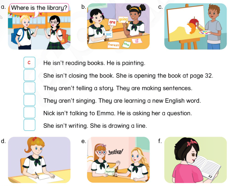 Unit 4. School activities - SBT Tiếng Anh 4 - Phonics Smart 9 1