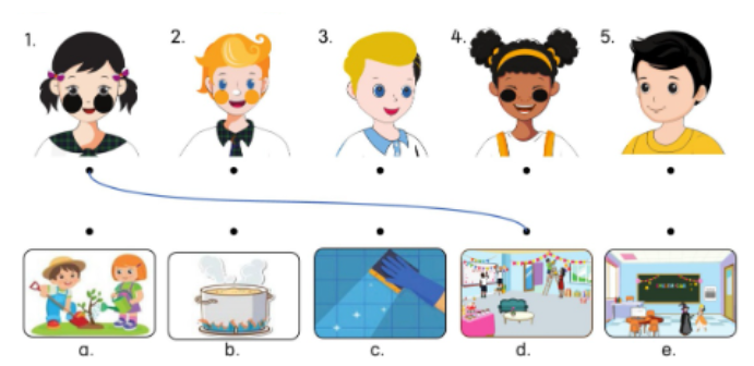 Unit 4. Spending time with family and friends - SBT Tiếng Anh 5 - Phonics Smart 6 1