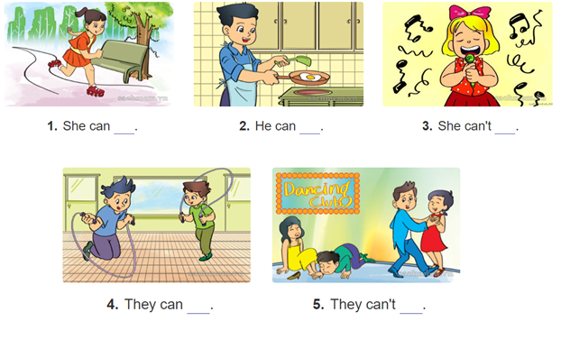 Unit 5. Can you swim? trang 20 Sách bài tập (SBT) Tiếng Anh 4 mới 3 1