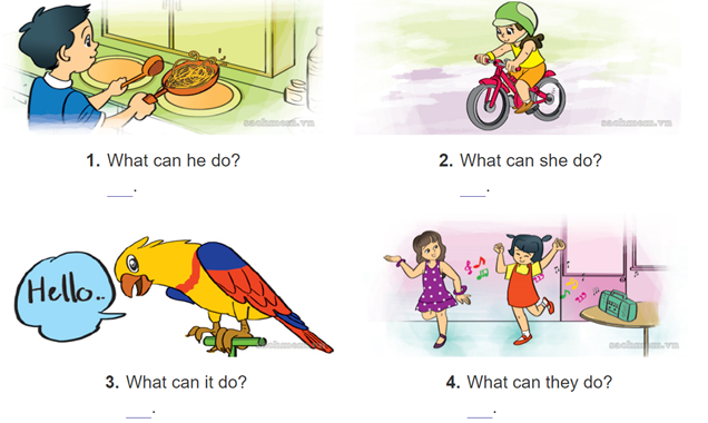 Unit 5. Can you swim? trang 20 Sách bài tập (SBT) Tiếng Anh 4 mới 5 1