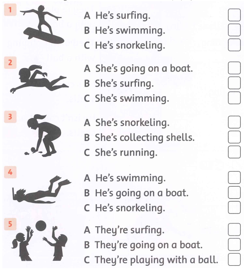 Unit 5. We’re having fun at the beach! - SBT Tiếng Anh 4 - Family and Friends 4 1