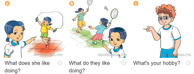 Unit 7. What do you like doing? trang 28 Sách bài tập (SBT) Tiếng Anh 4 mới 6 1