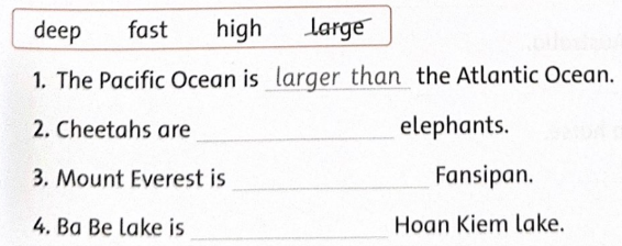 Unit 8: Mountains high, ocean deep - SBT Tiếng Anh 5 - Family and Friends 4 1