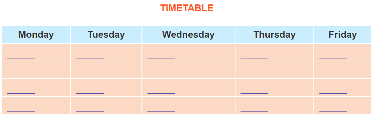 Unit 8. What subject do you have today? trang 32 Sách bài tập (SBT) Tiếng Anh 4 mới 10 1